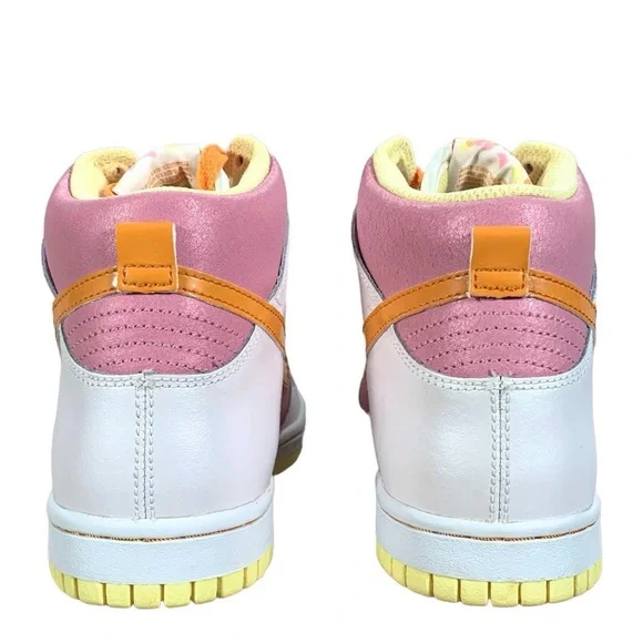 Vintage Nike Dunk High Easter Egg Melon Perfect Pink Lemon 2009 Sneakers Size 5Y